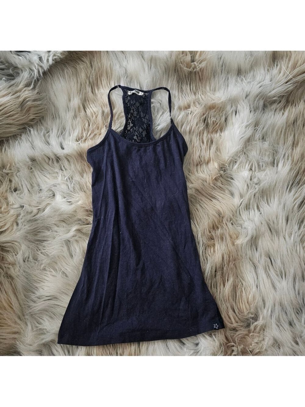 Garage Spaghetti Strap Tank Top Lace Back